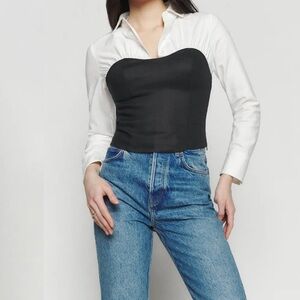 Reformation Sian Linen Top